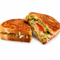 pesto mozzarella & tomato sandwich