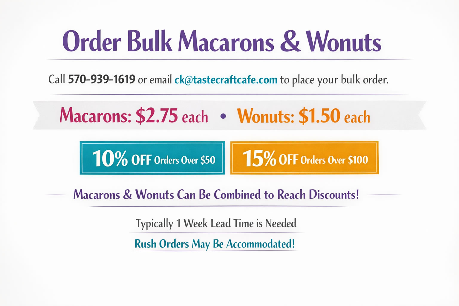 bulk macaron ordering instructions
