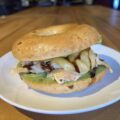 chicken balsamic bagel with gouda