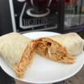 buffalo chicken wrap on plain tortilla