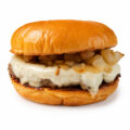 Tastecraft cheese burger with grilled onions and cheese
