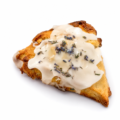 A house-baked lavender & white chocolate scone